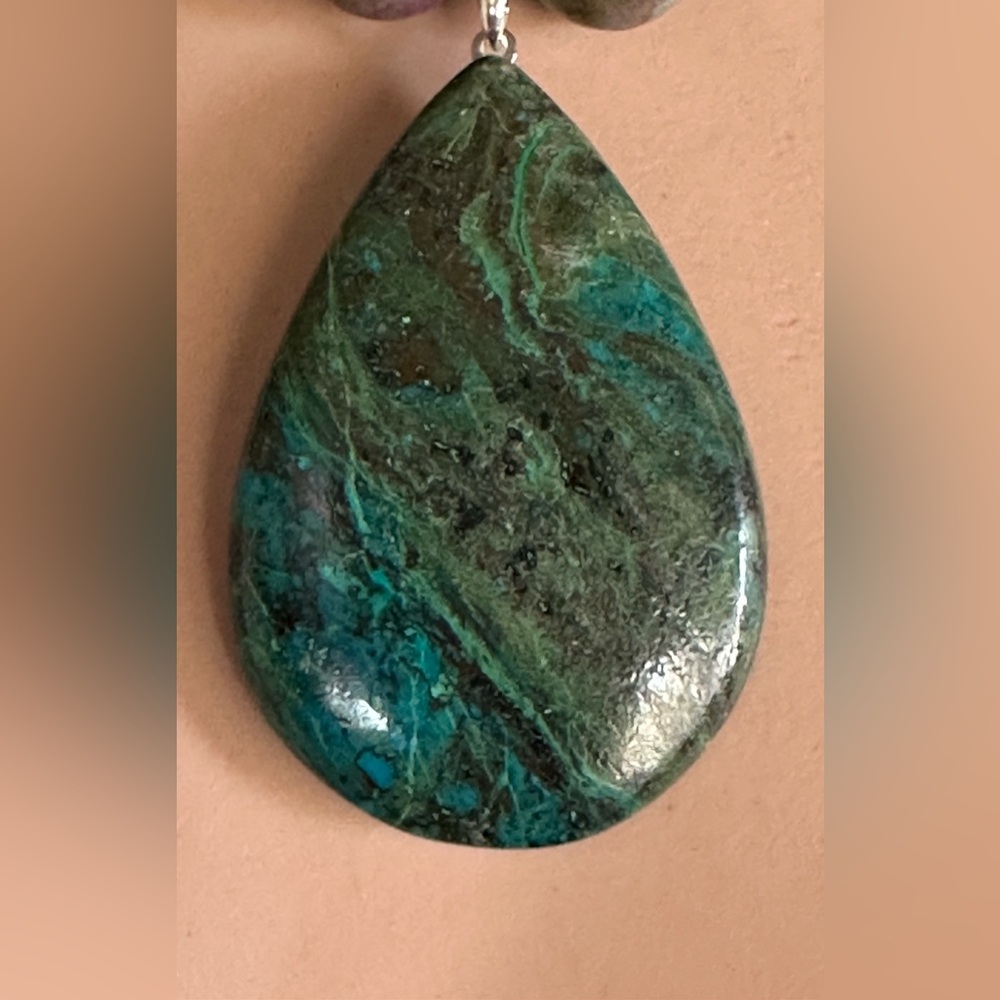 20-1/2 inch Ruby Zoisite gemstone bead Necklace NWOT - Picture 11 of 13